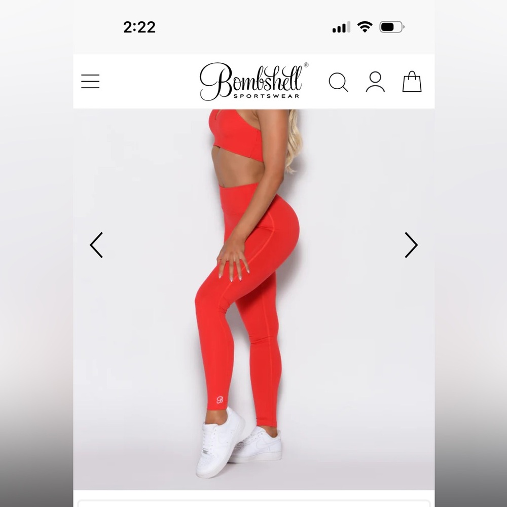 Bombshell Smooth legging in cherry bomb